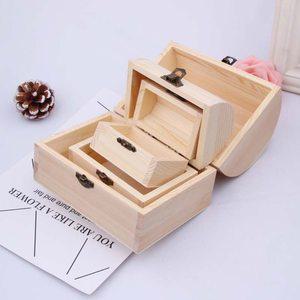 우드박스 나무상자 단단한 나무 상자 아치 뚜껑 보관함 보석 잡화 공예 선물 DIY 게임 소품