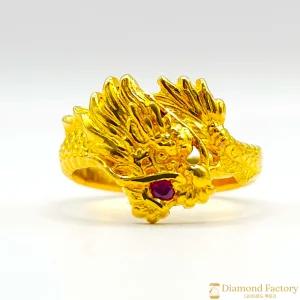 2024 푸른 용의 해 여의주를 문 청룡 순금 한돈 반지 3.75g 7.5g 11.25g 18.75g