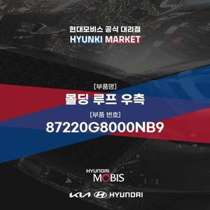 [현대모비스]몰딩 루프 우측 (87220G8000NB9) 현대모비스부품몰