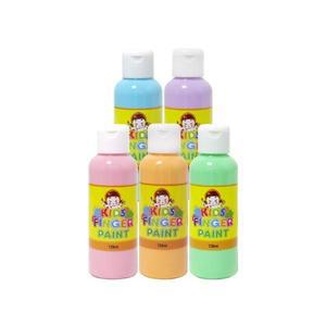 키즈 핑거페인트 파스텔 컬러 120ml 5색 세트