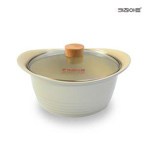 [키친아트] 베이직 인덕션냄비 세라믹코팅 냄비 양수 24cm