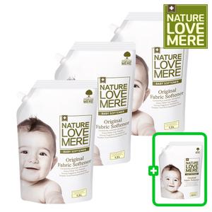 아기섬유유연제 1300ml 리필형 3팩 (GIFT) 850ml 리필 1팩더 총4팩(오리지널향)