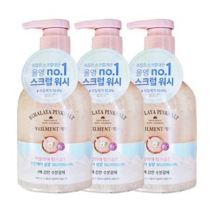 엘지 온더바디 바디클랜저 벨먼 스파 사해소금 스크럽 히말라야 핑크솔트 400ml 3개