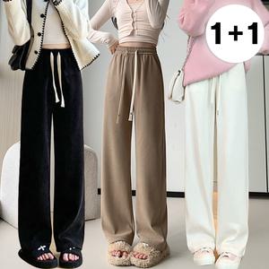 [2개세트] 슬림 기모 코듀로이 밴딩 팬츠 골덴 트레이닝바지(3color)