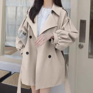 [롯데백화점]샐리 벨티드 퍼프 하프 트렌치 코트_I5A-CCT002