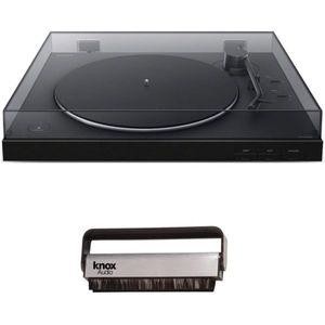 Sony PS-LX310BT 무선 턴테이블 블루투스 연결 번들 탄소 섬유 정전기 방지 레코드 브러시 포함 2개 품목