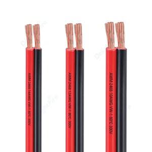 레드 블랙 2핀 전선 연결 유연한 4 2 0AWG 태양 전지 패널 인버터 배터리 자동차 UL2468용 PVC 구리 케이블