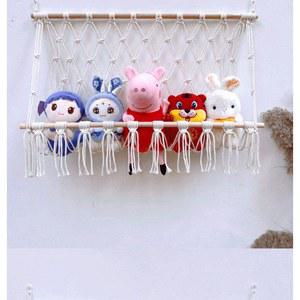 손으로짠 인형 보관 그물 걸이식 CYAN 직물 코너 로프 커버