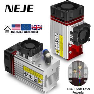 NEJE 레이저 모듈 공기 보조 금속 깍지 TTL 레이저 헤드, CNC 조각 절단기, DIY 목재, 40W-120W A40640 고