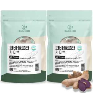 파비플로라 차 흑생강 뿌리 추출물 분말 블랙진저 티백 50T 2개