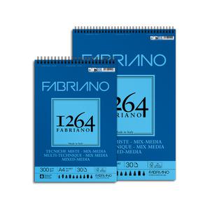 파브리아노 1264 스케치북 믹스미디어 MM01 A5 148x210mm 300g 15매 상단스프링