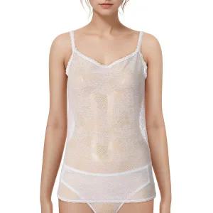 [롯데백화점]비비안 (WHITE) 부드러운 올레이스 여성 끈 런닝 RU7386WH