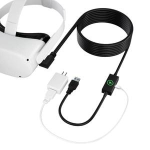 EaJ 메타/오큘러스 퀘스트 3S/퀘스트 3/퀘스트 2/프로 VR 액세서리 및 리프트 S/스팀 게임과 호환되는 링크 케이블 16FT USB 3 0 타입 C에서 C 고속 데이터 전송 충전 코드 셋용