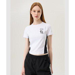 [르꼬끄](강남점)[이월][60% OFF] 여성 풋볼 슬림핏 반팔티셔츠 OWT / QP322FRS81