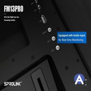 Sprolink FM13 PRO 올인원 비행 케이스 라이브 스트리밍 스위처 듀얼 채널 내장 Tally Wireles