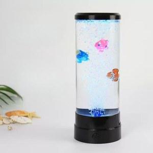 수족관 니모 감성 침실 버블 LED 물고기 해파리 램프 타원형 물멍 관상어 테이블