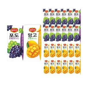 델몬트드링크 190ml 포도12+망고12 총 24개