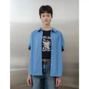 [롯데백화점]쥬크 백 포인트 루즈핏 코튼 셔츠 Z252MSC103