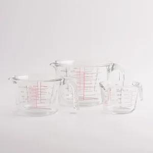 내열 유리 계량컵 250ml 500ml 1000ml/제과/도구/국산/라면물/계량컵/계량컵대형/손잡이형/강화유리