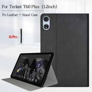 2024 Teclast T60plus 용 케이스 커버 12 인치 태블릿 PC 스탠드 PU 가죽 T60 Plus 쉘