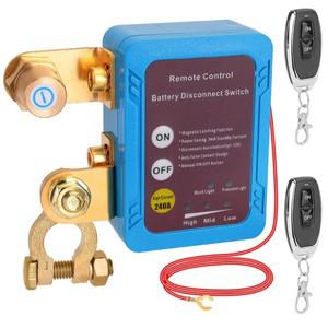 12V/240A 무선 듀얼 리모컨 다목적 자동차 배터리 차단기, 보트, RV, 오토바이용 릴레이