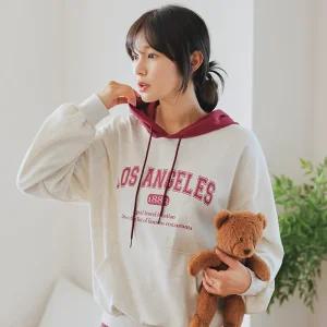 [핑크시슬리] 델러스 배색 박스 후드