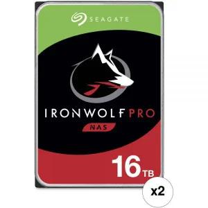 씨게이트 16TB 아이언울프 프로 7200 rpm SATA III 3.5 Internal NAS HDD CMR 2팩