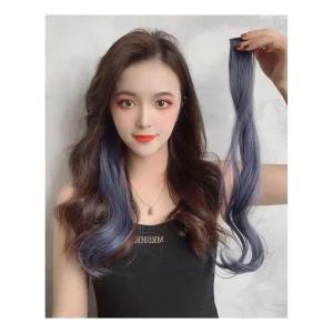 여자 웨이브 포인트 컬러 헤어피스 붙임머리 가발 여성가발 여자가발 가발