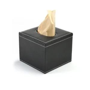 인조가죽 테이블 냅킨통 냅킨함 11.2x8cm 6호 블랙 업소용냅킨통
