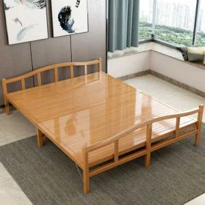 원목 침대깔판 폴딩 저상형 가족 패밀리 침실 프레임 접이식프레임(120cm/좁은버전)-월넛