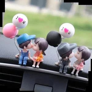 애니피규어 차량용 피규어 자동차 풍선 뽀뽀 블루 커플