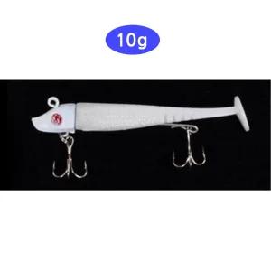 화이트 10g 갈치웜 루어 갈치미끼 지그헤드 갈치낚시 갈치루어낚시