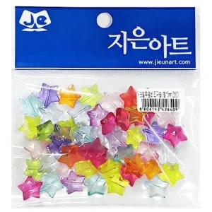 아크릴투명비즈(별15mm) 학용품 만들기재료 공예 레이스류 리본류