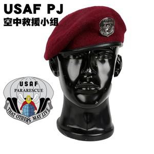 공군 구조 팀 베레모 미국 PJ 공수 부대 레드 베레모 공기 천사 군인 모자 전투 모자
