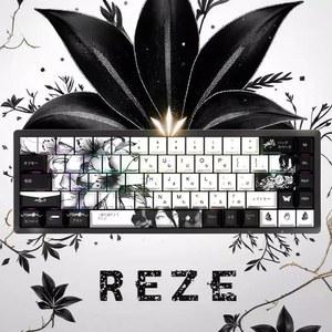 REZE 체인소맨 레제 체리 키보드 어 Wooting 60HE 키캡 PBT 승화