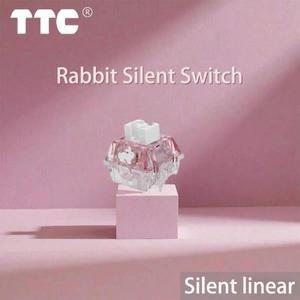 TTC 토끼 무음 스위치 RGB 핑크 5 핀 42g   트리거 게임 기계식 키보드 속도 절묘한 윤
