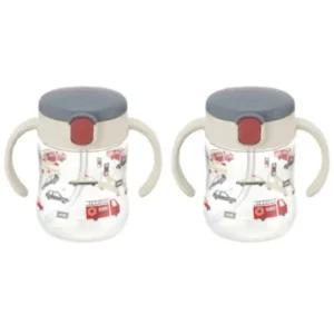 릿첼 유아 빨대컵 어린이집 준비물 그레이 200ml 2개