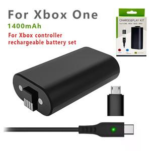 Xbox One X S 플레이 앤 차지 키트용 1400mAh 리튬 폴리머 충전식 배터리 팩 및 케이블