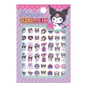 학산문화사 산리오 캐릭터즈 쿠로미 귀걸이 스티커