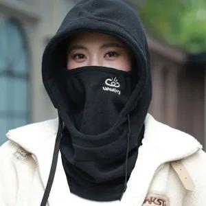 여성 4in1 따뜻한 폴라 마스크 후드 워머 목토시 골프넥워머 방한용품 겨울넥워머