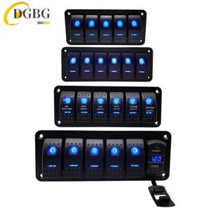 자동차 보트 로커 스위치 패널  듀얼 USB 충전기  온 오프 회로 Rv 해양 LED 12V  24V