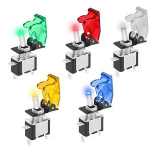 12V 20A 토글 스위치 LED 자동차 커버 조명 보호 포함 SPST 로커 제어 온/오프