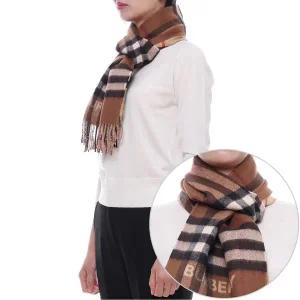 [버버리] 25FW 여성 컨트라스트 체크 캐시미어 머플러 (8045329 ARCHIVE BEIGE BIRCH BROWN W 25
