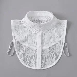 펀칭 레이스 페이크 카라 셔츠 LM-0605 페이크셔츠 페이크카라 넥케이프 여성넥케이프