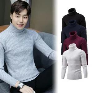 ONM 가을 겨울 긴팔 목티 터틀넥니트 꽈배기니트 케이