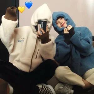 ONM 레이어드 후리스 후드티 간절기 루즈핏 캐주얼 뽀