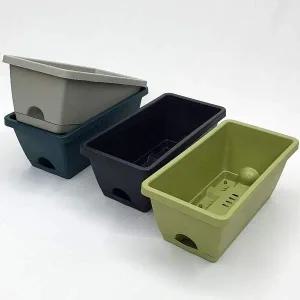 [콩심팥심]화분 소형 플라스틱 빈 직사각형 상추 화분 키우기 텃밭 옥상