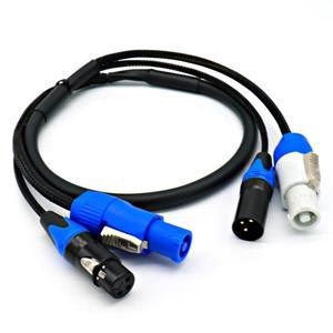 3핀 XLR DMX 전원 하이브리드 케이블 Powercon 및 오디오 콤보 1-5m