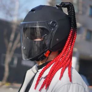 삼에스 오토바이 헬멧 장식 악세사리 드레드락 용품소품 스티커 악마뿔 악마 부착용 용뿔