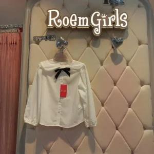 로엠걸즈 DP01 리본 브로치 레이스  블라우스 리본 브로치레이스 블라우스  R